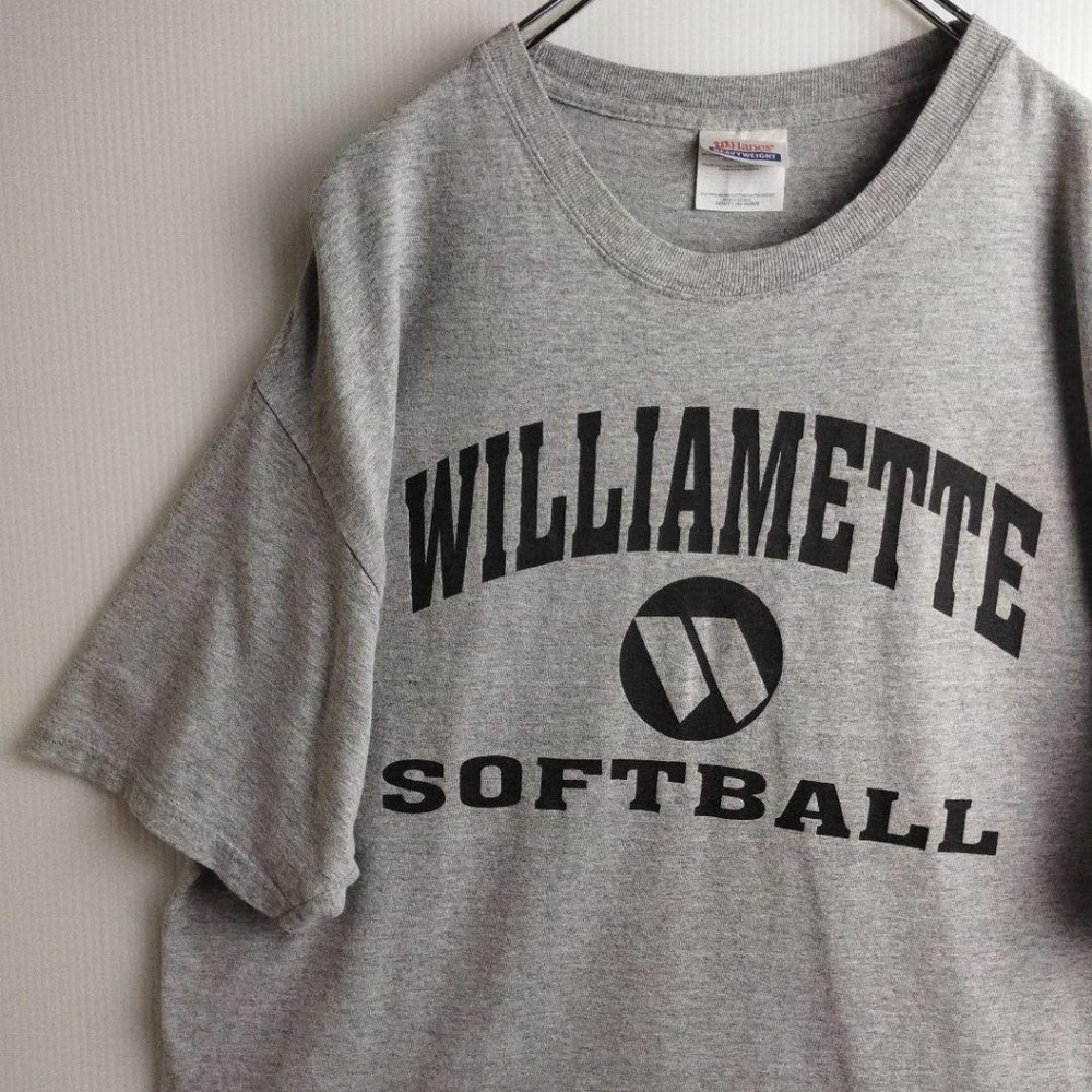 [Vintage] Back Printed T-shirt Rain Gray